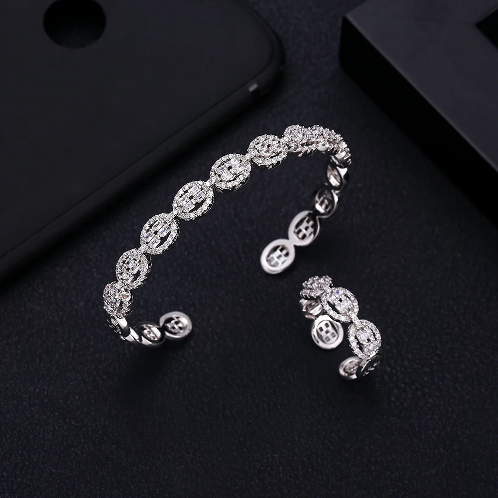 Jankelly Роскошный Уникальный Африканский браслет кольцо набор ювелирных изделий