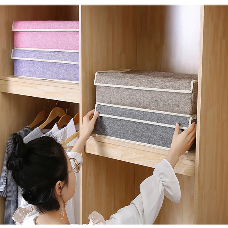 Высококачественная моющаяся коробка для хранения нижнего белья из 17 хлопка