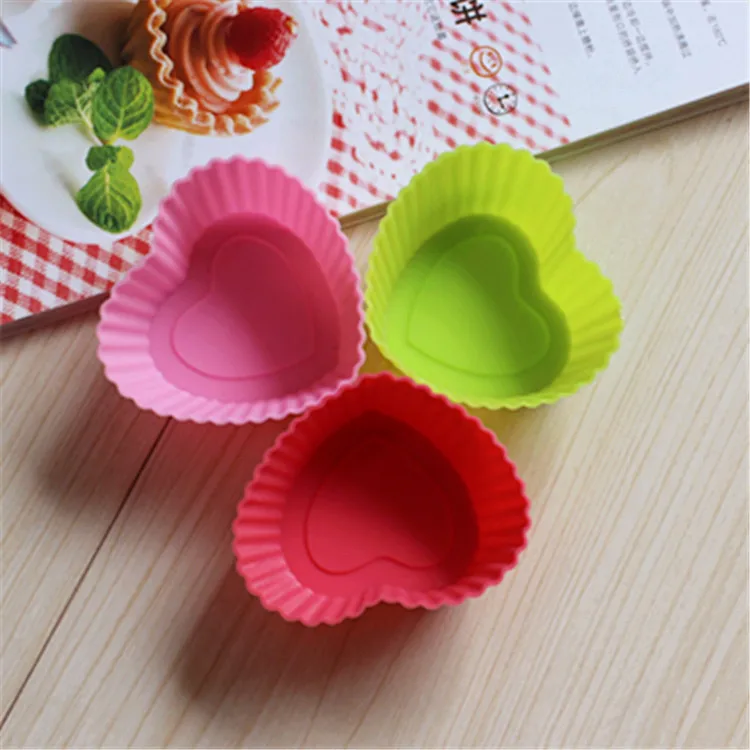 12 шт. форма в форме сердца для маффинов сладких конфет желе помадки торта