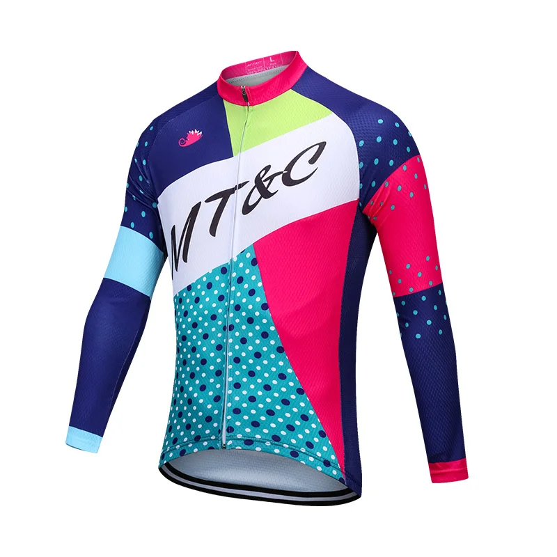 Jerseys MT& C Женская велосипедная майка, яркая Спортивная стильная дышащая одежда, быстросохнущая велосипедная Спортивная одежда на весну-осень, велосипедная одежда - Цвет: Jerseys