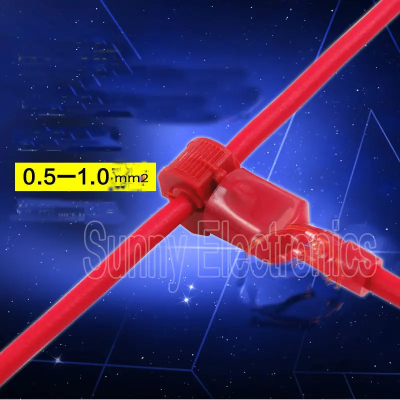 Freeship100x Красный 22 18 AWG T TAPS и штекерные провода соединители соединения