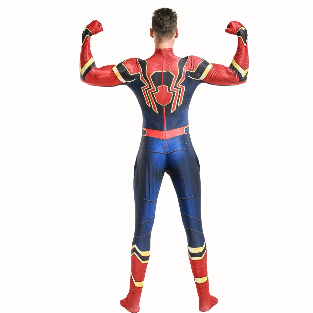 Мстители 3 Человека паука костюм для косплея зентай Железный Человек паук