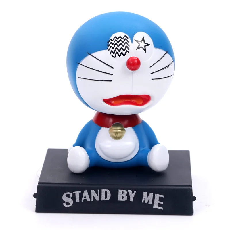 11 см Doraemon Аниме Фигурка встряхните голову держатель телефона кронштейн украшение автомобиля аниме модель ПВХ игрушки для рождественских подарков