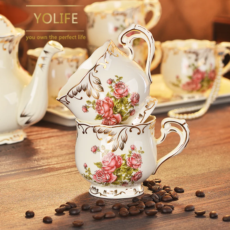 Фарфоровая чайная чашка цвета слоновой кости 250 мл|cup with|mug ceramicporcelain tea mugs |