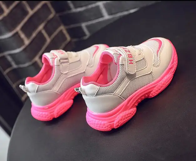 Fluorescent Colors Kids Shoes Breathable Sneakers Spring Children Casual Sport Unisex Boys Girls #9DH0536 | Детская одежда и обувь