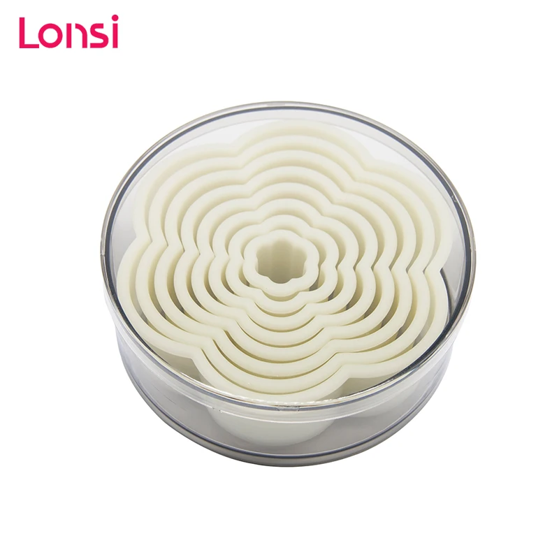 LONSI пластиковые формы для печенья Форма Цветка трафарет инструменты ручной