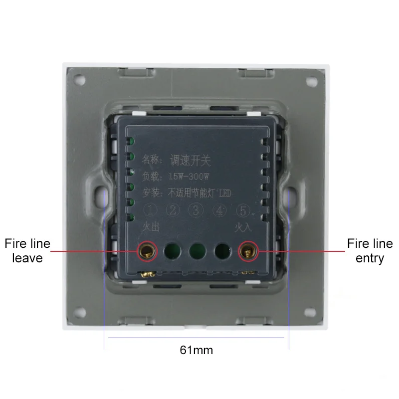High quality wall fan speed regulating switch graphic stainless steel governor 220V panel type 86 | Обустройство дома