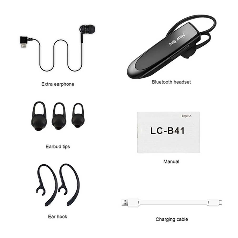 Bluetooth гарнитура наушники мини беспроводная 5 0 ушные крючки 3D стерео