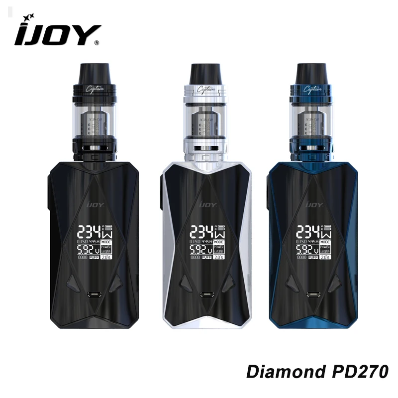 Оригинал IJOY diamond pd270 комплект Diamond 234 Вт поле mod VAPE с капитаном X3S subohm Танк двойной