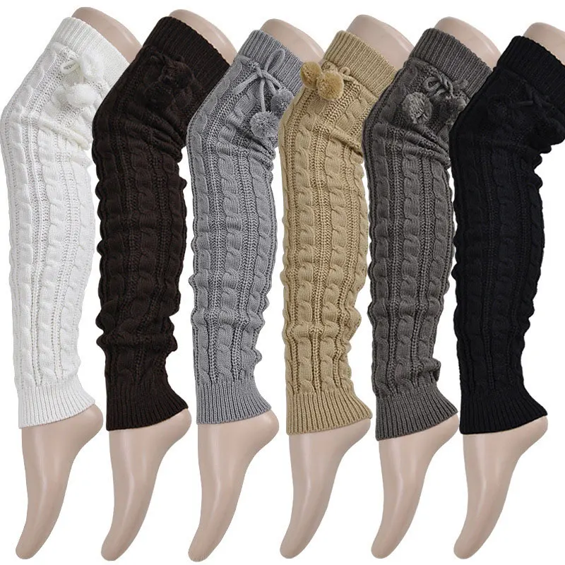 

Newly 1pair New Women's Winter Braided Knitted Stocking Fashion Lady Foot Less Leg Warmers Light m99