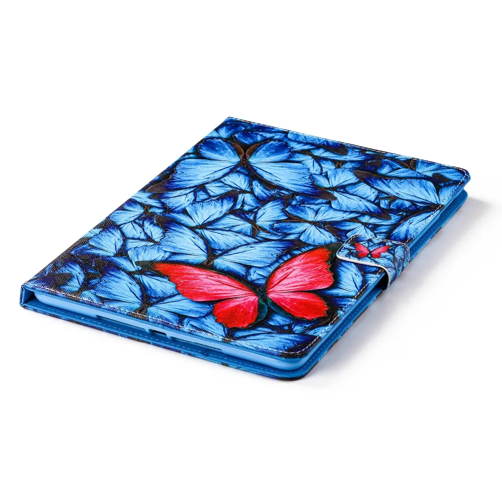 Чехол из искусственной кожи с синим Рисунком бабочки и подставкой для IPad Mini 1 2
