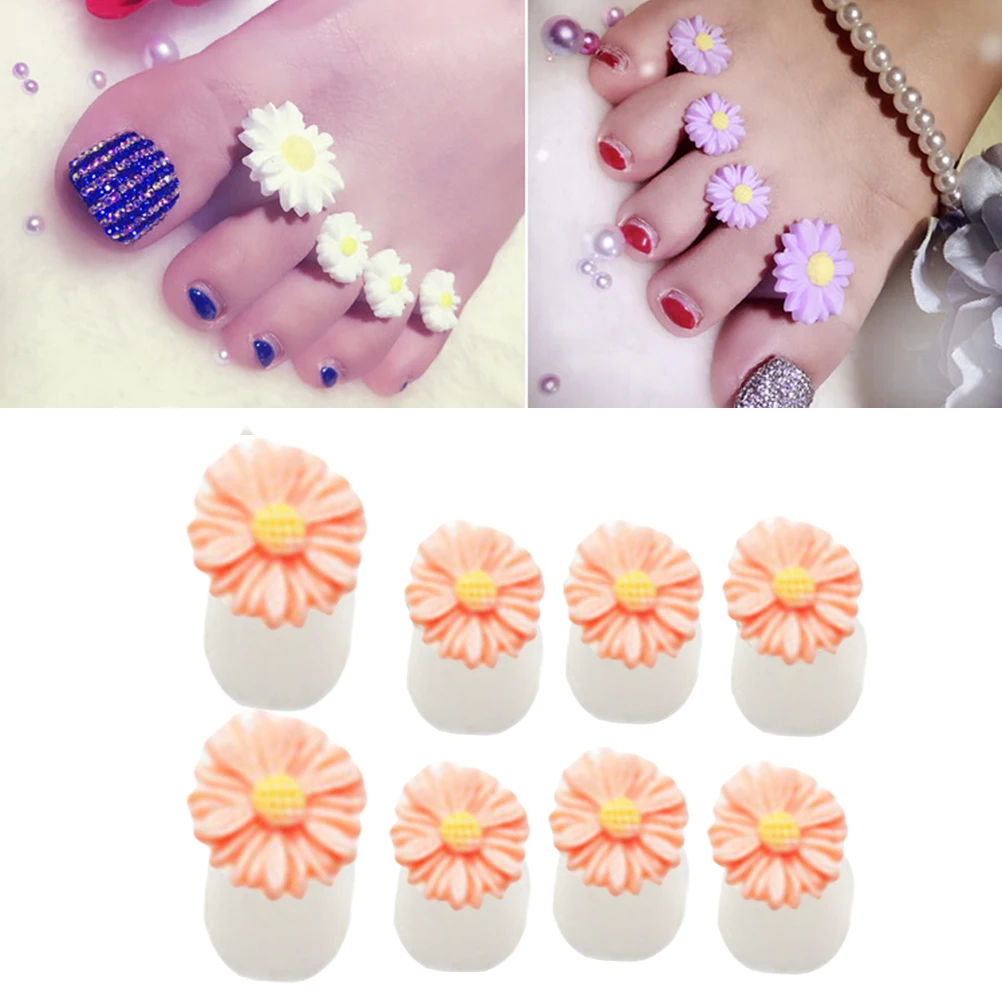 Hot Sale Silicone Toe Spacers Daisy Flower Pedicures Nail Art Tools Free shipping 2018 | Красота и здоровье