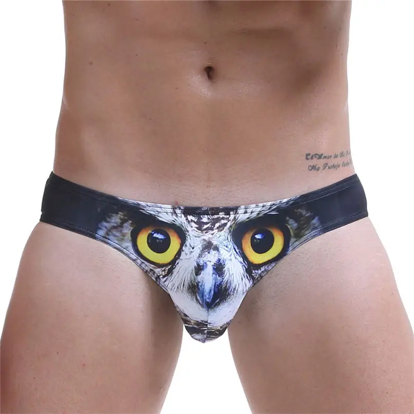 Плавание трусы мужские сексуальные боксера 3D принт нижнее белье из мягкого