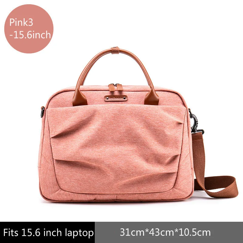 Pink3 15.6inch Oyixinger модный портфель женские сумки Офисные сумки для ноутбука для мужчин компьютер Бизнес Сумка через плечо дорожные сумки - Цвет: Pink3 15.6inch
