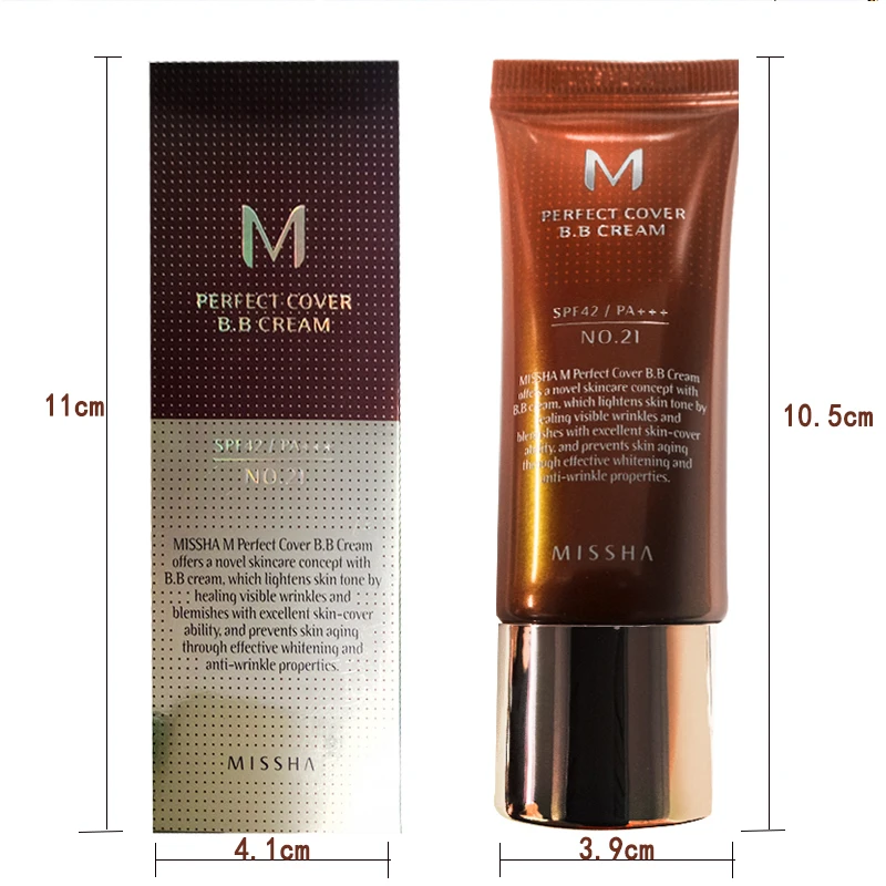 Корея Косметика MISSHA М Идеальный Обложка BB образец крема Размеры 20 мл SPF42 PA + (№ 21