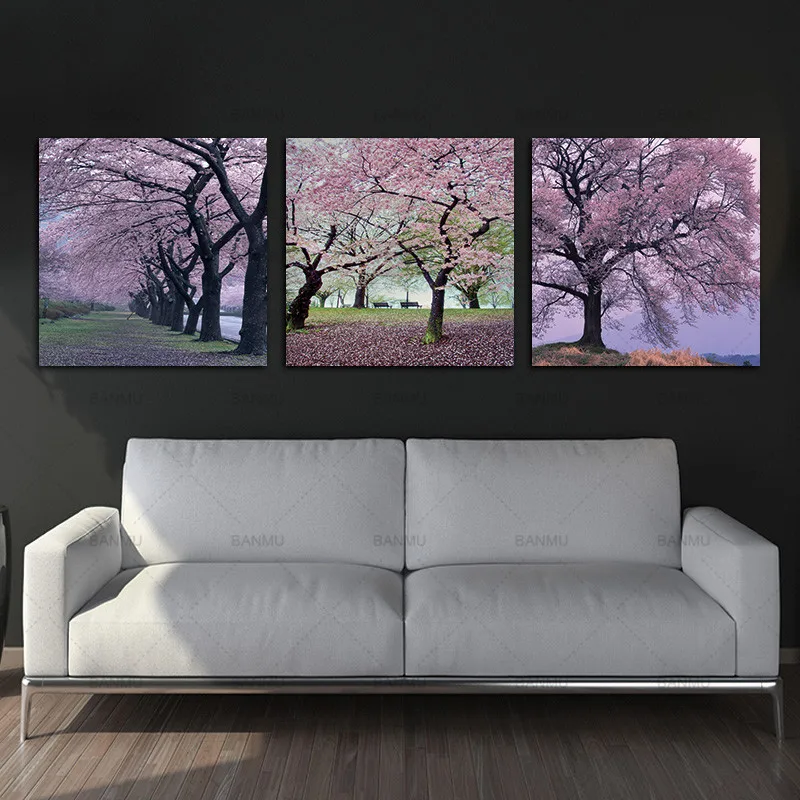 Холст фото стены Книги по искусству печатает изображение Cherry Blossom Ёлки картина