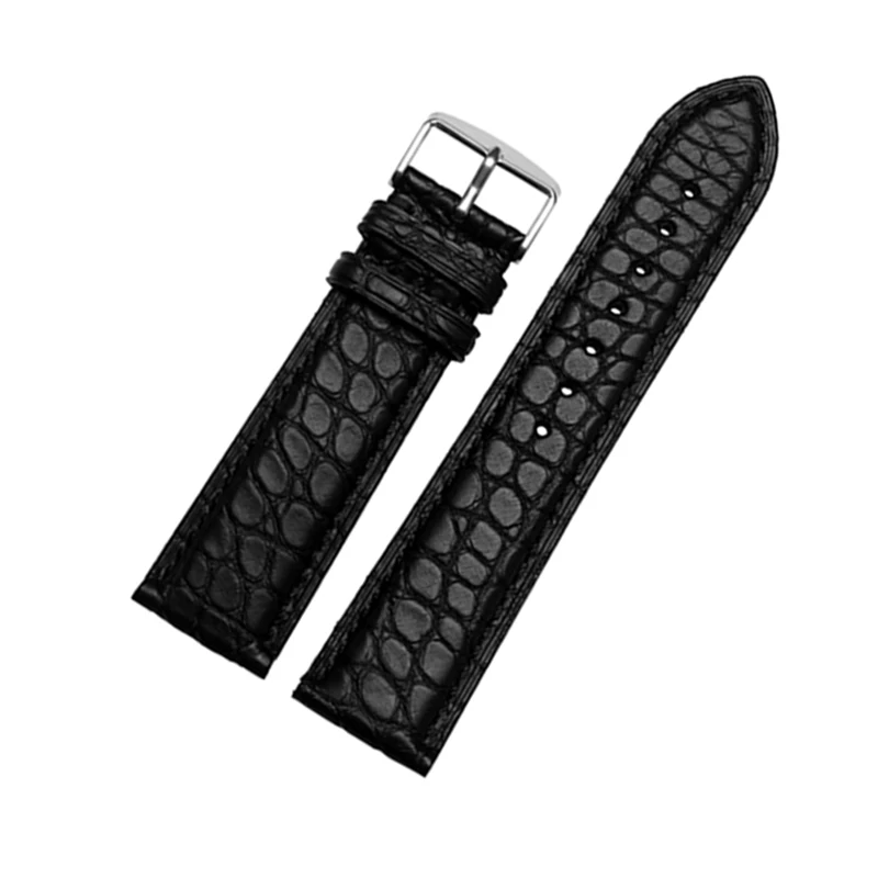 

high quality Black|Brown crocodile leather watchband for omg brand 18mm 19mm 20mm 21mm 22mm waterproof classic straps