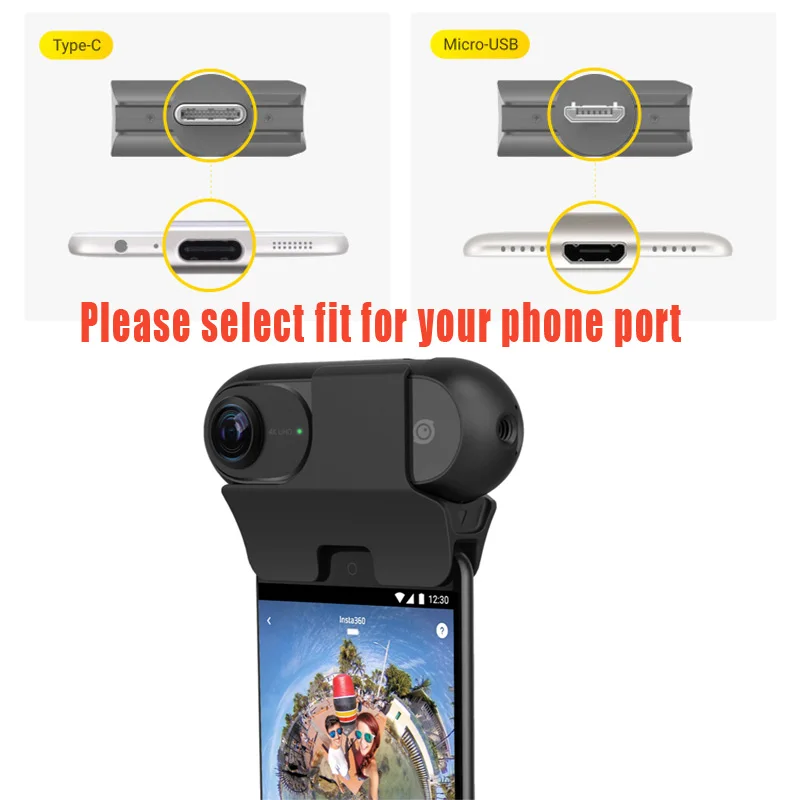 Insta360 одна камера мобильный телефон разъем тип-c/Micro-Usb порт адаптер крепление для