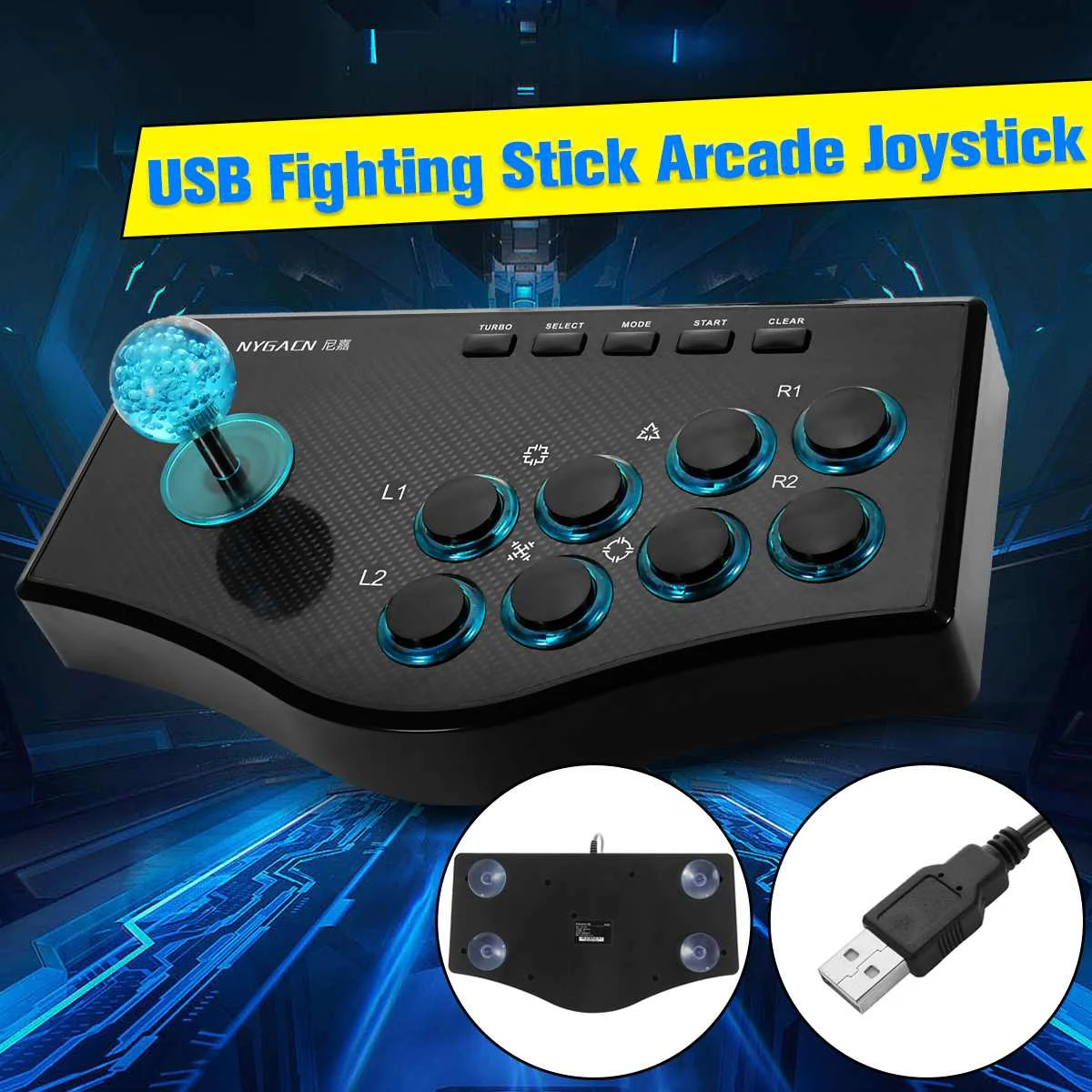 USB рокер игровой контроллер аркадный джойстик геймпад боевые палки для PS3/ПК для Android Plug And Play уличные бои чувство