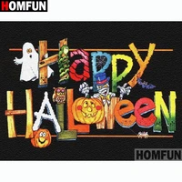 homfun full squareround drill 5d diy diamond painting cartoon color text embroidery cross stitch 3d home decor a13058