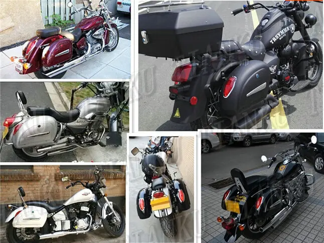 Жесткое седло для мотоцикла сумки багажника багажные огни Honda Yamaha Suzuki Kawasaki