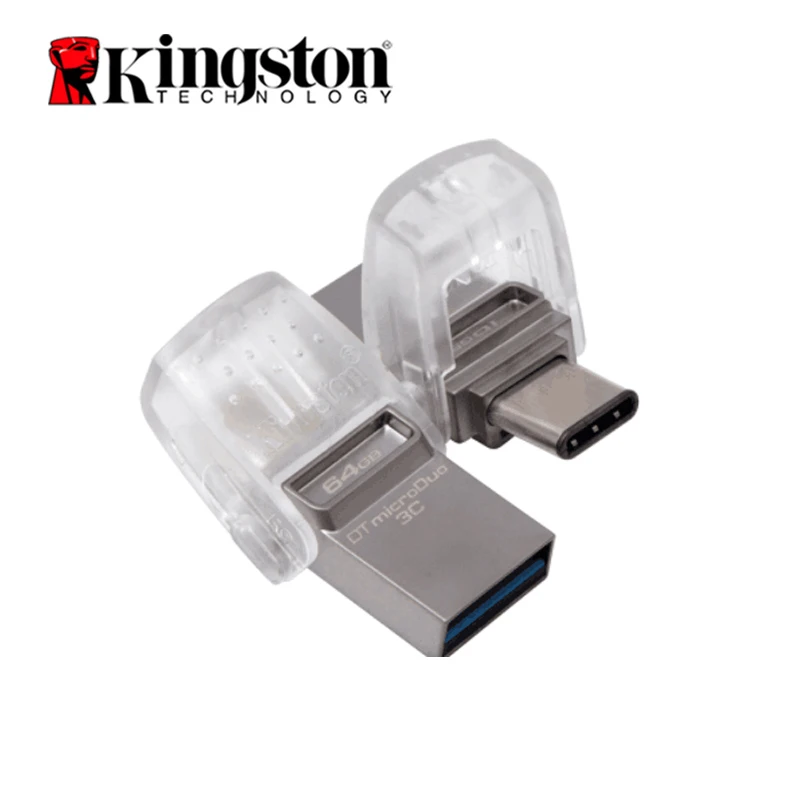 USB флеш-накопитель Kingston оригинальный DataTraveler Micro Duo 3C 64 ГБ 32 128 3 1 для ПК телефон с