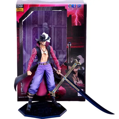 Аниме ONE PIECE собирать фигурка Dracule Mihawk ПВХ Модель Рисунок игрушки подарки для