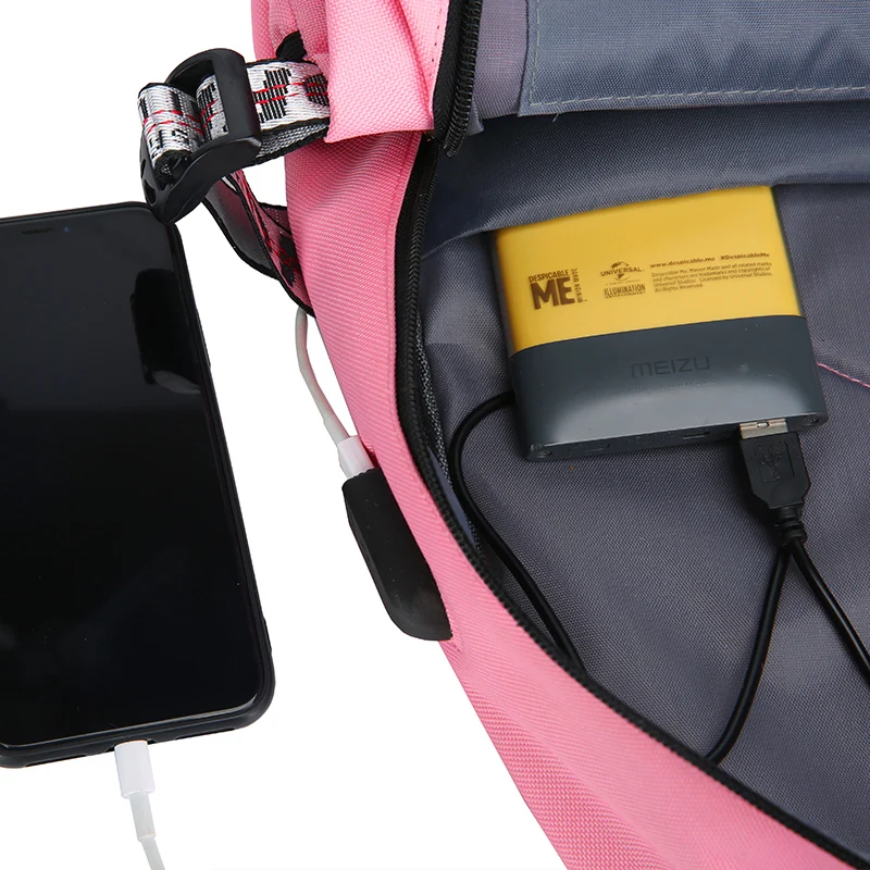 Для женщин Usb Анти-кражи рюкзак сумки для колледжа и школы ленты рюкзаки для ноутбука для путешествий для подростковые рюкзак для девочки большая сумка-мешок