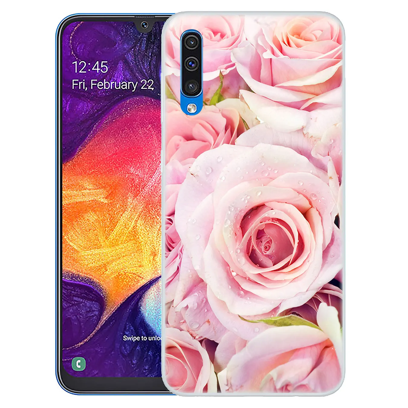 Чехол для телефона Lavaza с красной бабочкой и белыми розами Samsung Galaxy A10 A20 A30 A40 A50 A60 A70