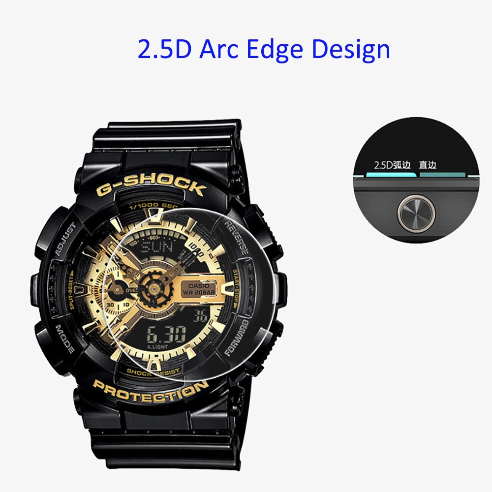 Закаленное стекло для Casio GA100 GA110 защитная пленка 2.5D 9H прозрачная 5 шт./лот ga100/