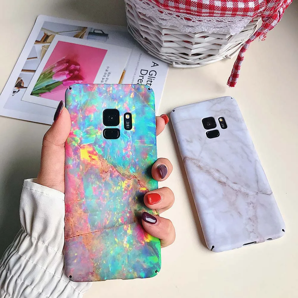 KISSACASE Модный чехол с мраморным рисунком для Samsung Galaxy S9 S8 Plus S7 Edge жесткий телефона