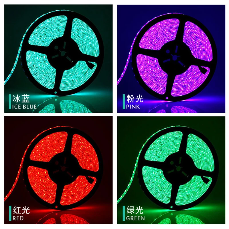 Светодиодная ленсветильник SMD 5050 RGB 5 м не водонепроницаемая 12 В 24 300