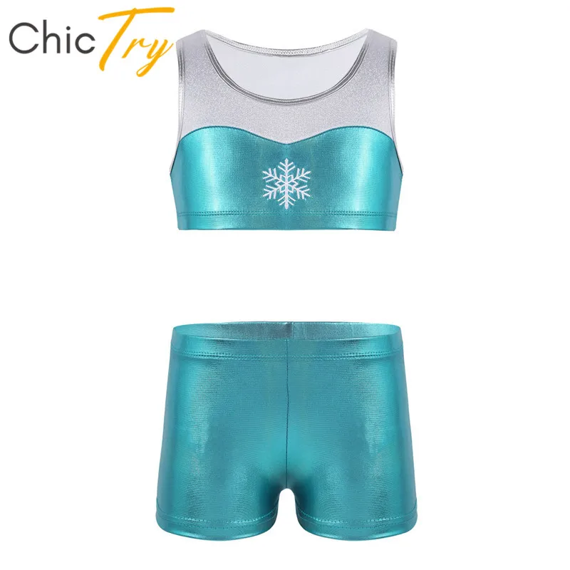 ChicTry/Детский комплект из двух предметов для девочек танкини со снежинками и