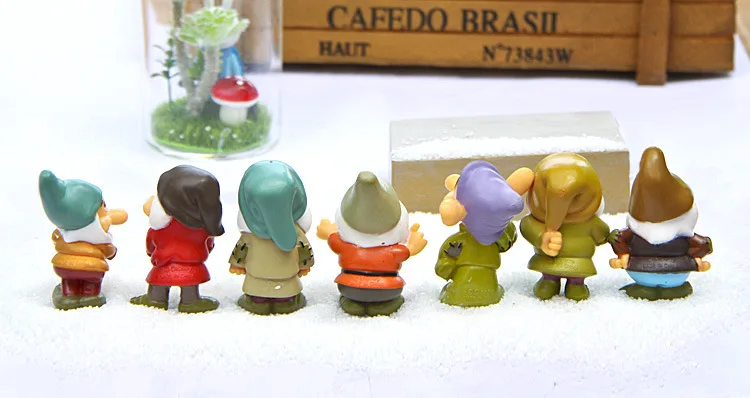 8 шт./партия 4 5 см ПВХ Белоснежка фигурки 3D мультфильм семь игрушки гномы набор для