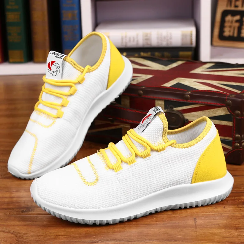 Weweya/белые кроссовки на шнуровке для пары мужская повседневная вулканизированная