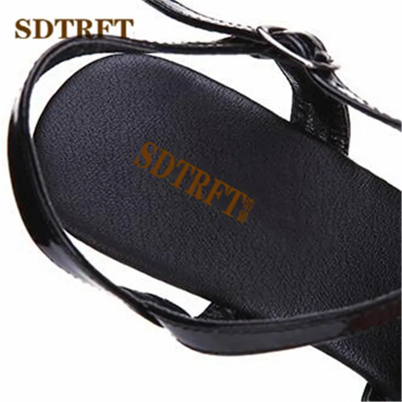 Летние женские сандалии SDTRFT больших размеров 34 44 модные пикантные кожаные туфли на платформе 15 см с тонким