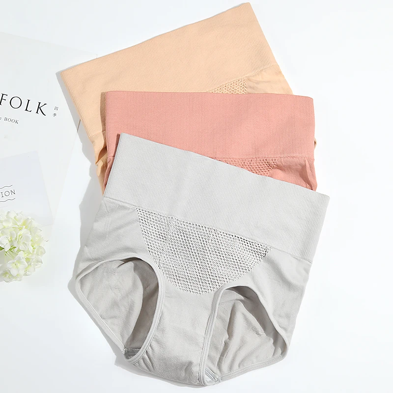 Женское Бесшовное нижнее белье с завышенной талией брифы для женщин сексуальные