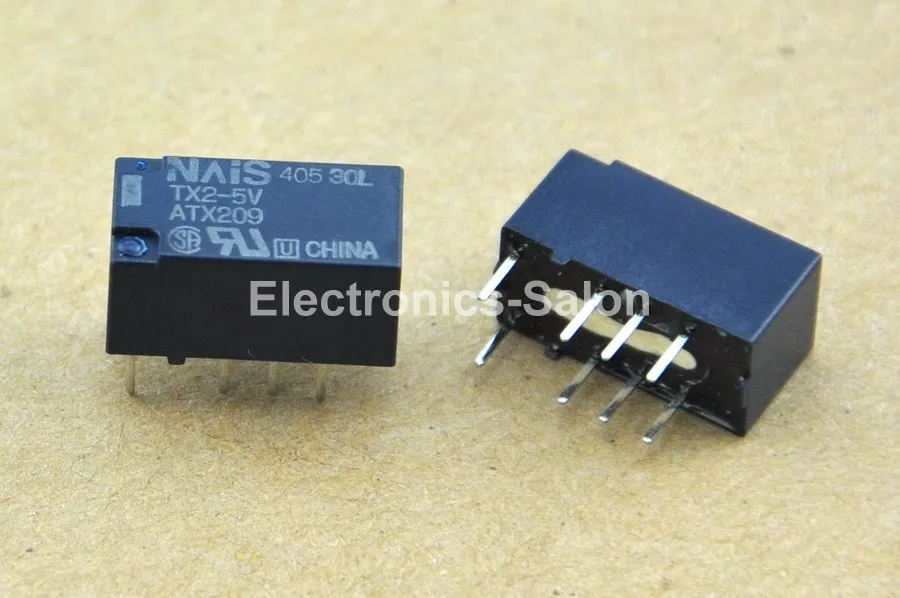 

( 100 pcs/lot ) TX2-5V Signal Relay, High Breakdown Voltage, DPDT / 2 Form C, DC