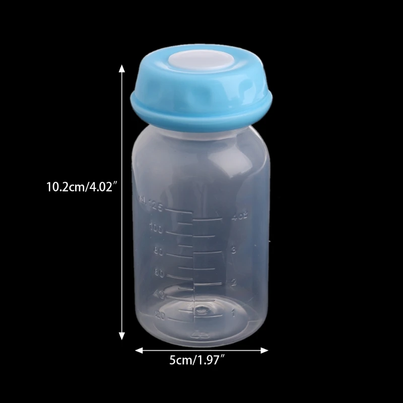 Biberones de lactancia para beb&eacute;, botella de almacenamiento de leche para beb&eacute;, Colecci&oacute;n ancha para cuello, 125ML-5