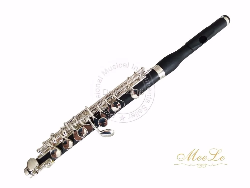 

MeeLe Piccolo Composite Wood Body&head Silver Plated Keys with Leather Case