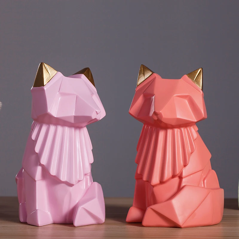 Творческий геометрический абстрактный лиса Копилка минималистичный книги по