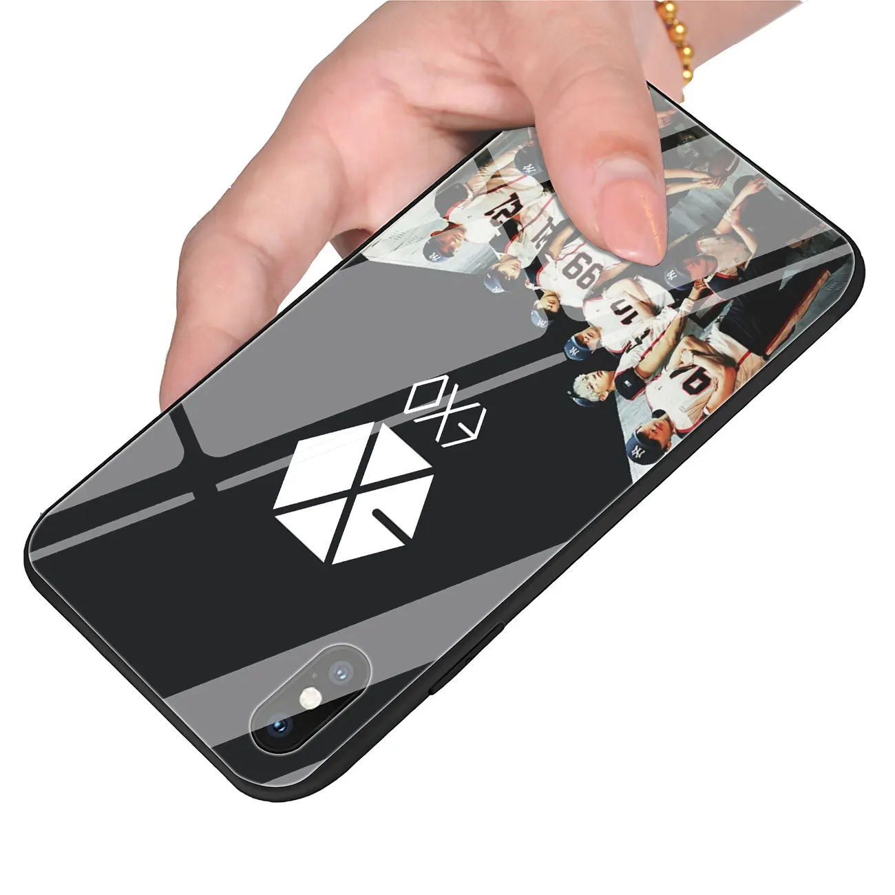Чехол Lavaza EXO lucky one из закаленного стекла для Apple iPhone XR XS Max X 8 7 6 6S Plus 5 5S SE чехол s