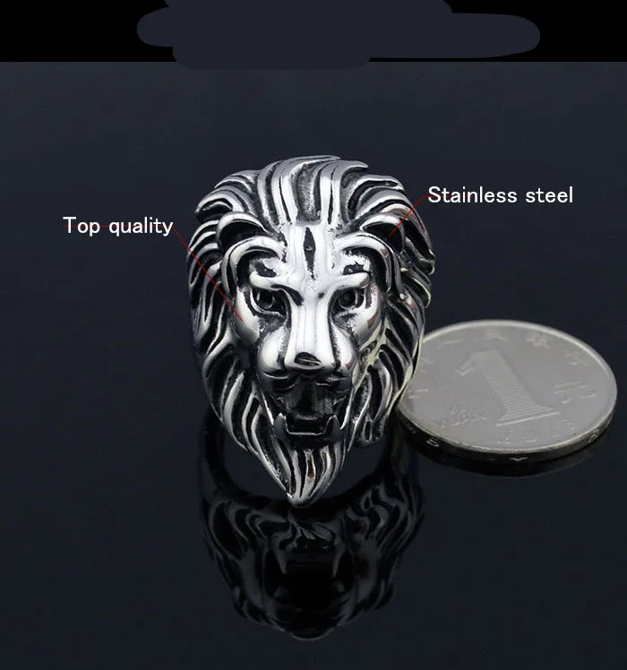 Мужские кольца со львом модные крутые уникальные ювелирные изделия из