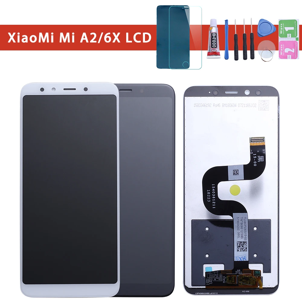 5 99 &quotдля Xiaomi Mi A2 MIA2 ЖК-дисплей дигитайзер сенсорный экран Замена для xiaomi MI 6X MI6x