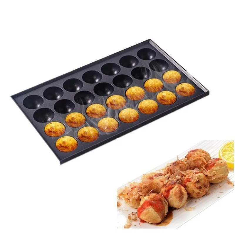 Коммерческая Машина Takoyaki с 18 отверстиями/28 отверстиями антипригарная форма для