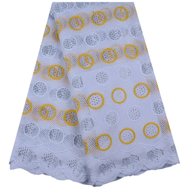 goldyellow Чистый белый молочный шелк кружево африканская чистая кружевная ткань Высокое качество нигерийская кружевная ткань, французский Тюль кружевная ткань для Everybady A1582 - Цвет: goldyellow