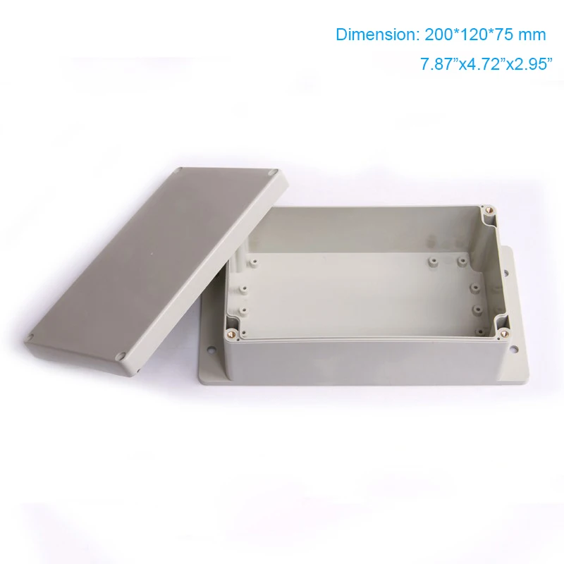 

200*120*75mm 7.87"x4.72"x2.9" ABS electric plastic box with ear or with fringe F1-2 IP66 electrical waterproof plastic box