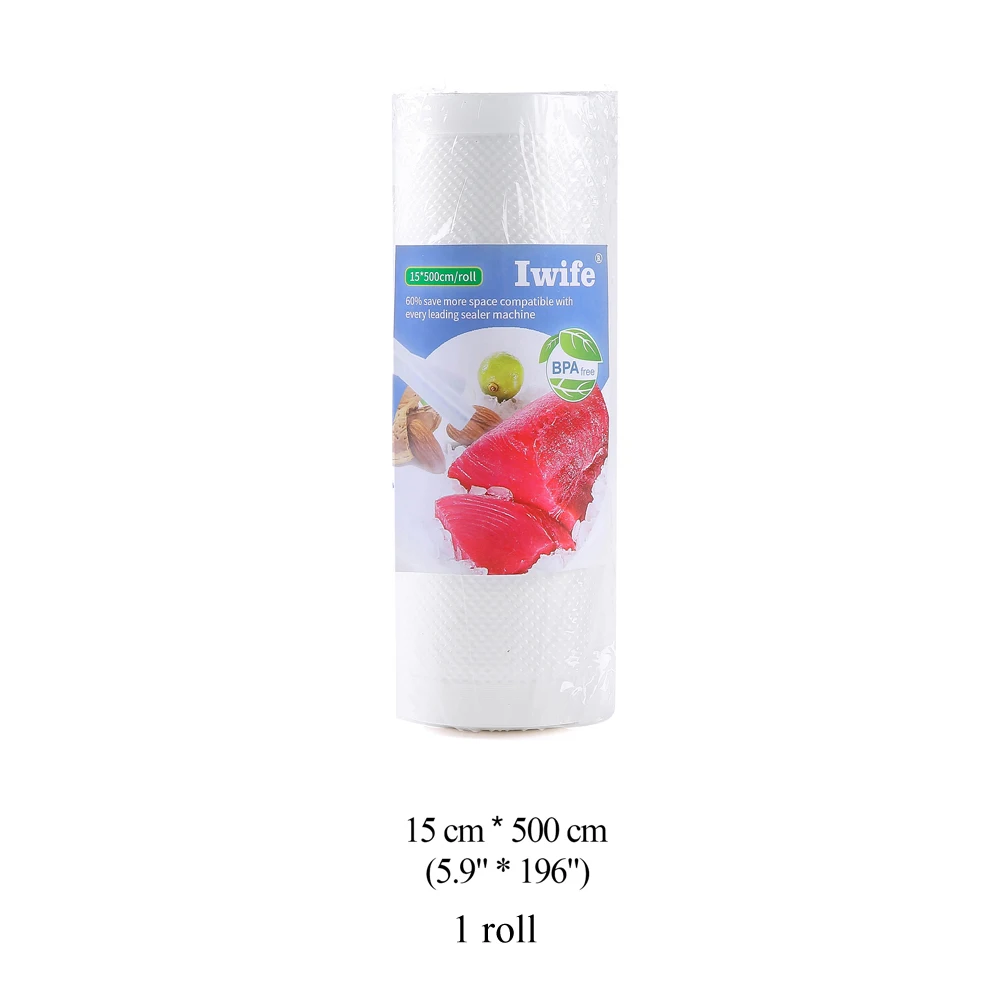 15x500cm 1 roll Iwife вакуумный пакет для вакуумный упаковщик вакуумные пакеты для хранения продуктов сумка для еды 12 15 17 20 25 28 см* 500 см, 1 рулон - Цвет: 15x500cm 1 roll