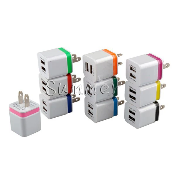 200 шт./лот стены Зарядное устройство Travel Adapter для iPhone 5 В/1A красочные дома