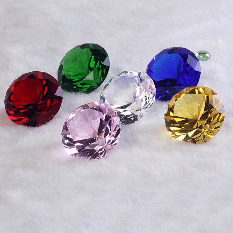 Огромное 80 мм Хрустальное стекло бриллиант пресс папье кварцевые поделки Декор